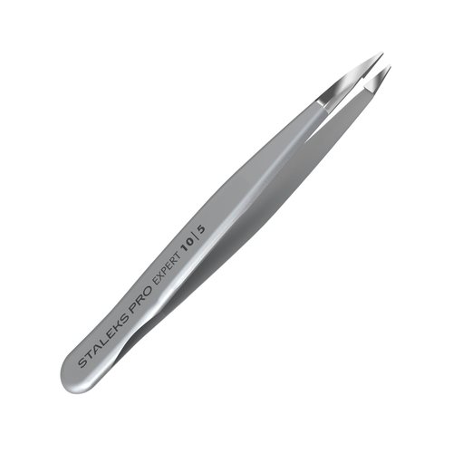 Staleks Pro EXPERT 10 Eyebrow Tweezers Type 5 – Pointed Tips – Stainless Steel – For Ingrown Hair and Spot Eyebrow Correction