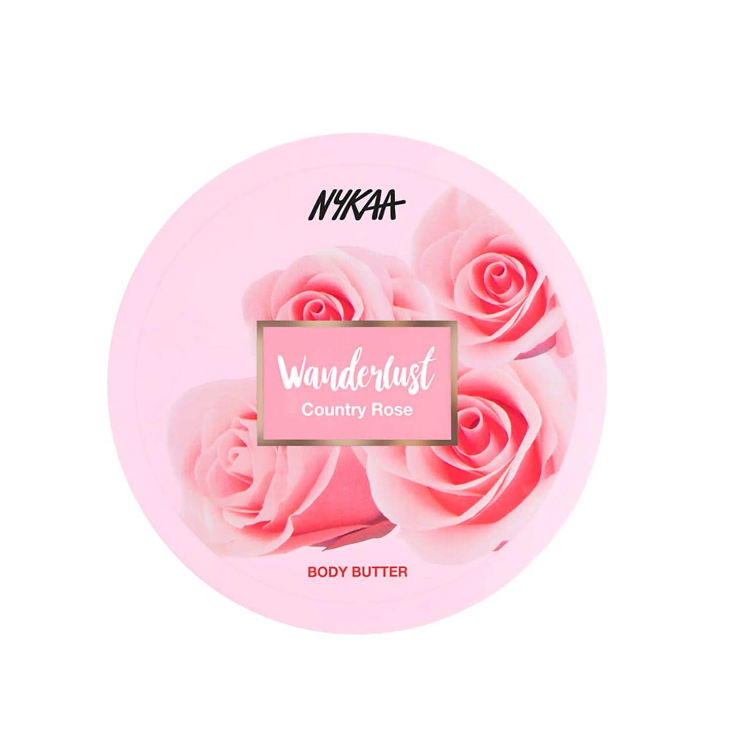 Nykaa Wanderlust Country Rose Body Butter with Shea & Cocoa Butter - Vitamin E, Deep Moisturization, Relaxing & Restorative Fragrance, Sodium & Sulphate free, Paraben Free - 200ml