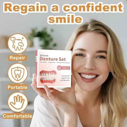 Moldable False Teeth, Veneers Teeth for Women and Men, Upper and Lower Matching Set Tooth Repair Kit, Fix Your Smile at Home Within Minutes, 1PCS-Q