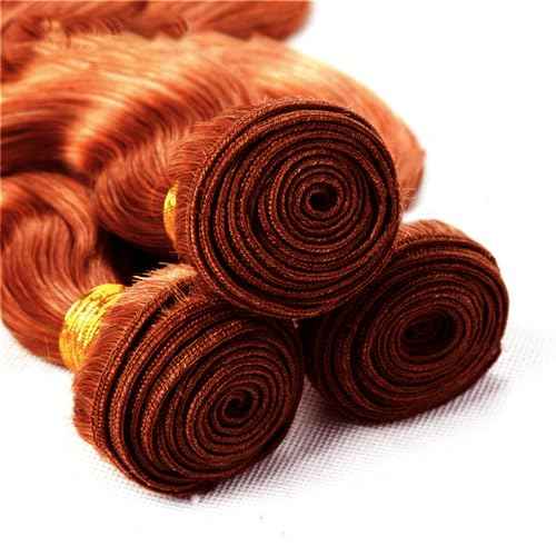 Copper Bundles Human Hair Color 33 Body Wave Bundles 22 24 26 Inch Double Weft Huxowax Peruvian Virgin Soft And Silky Remy Hair Extensions For Woman Auburn Body Wave Bundle 150g