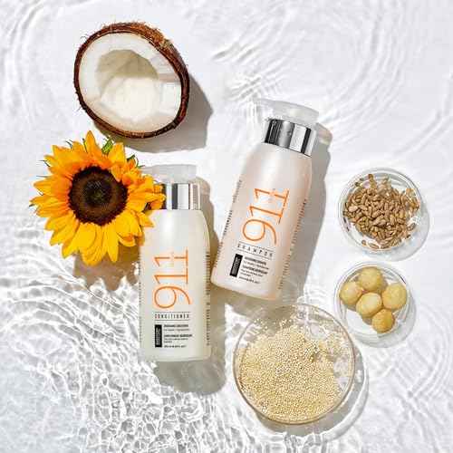 Biotop Professional 911 Quinoa Nourishing & Hydrating Duo - 911 Quinoa Shampoo (16.9 oz) & 911 Conditioner (16.9 oz) for Dry, Damaged Hair - Formula with Quinoa, Argan & Macadamia Oil (2 Piece Kit)