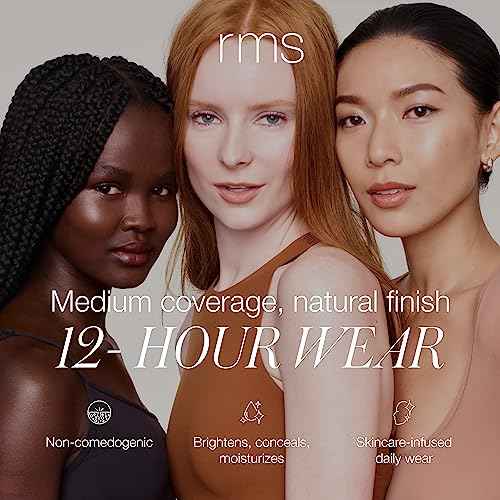 RMS Beauty ReEvolve Natural Finish Liquid Foundation ? Lightweight, Hydrating, Buildable Coverage for Medium Skin Tone Evenness, Nourishing & Long-Lasting, 1 fl oz