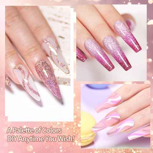 Finger Secret 4 Colors Set Ombre Pat Gel Nail Polish,Patting GelS Polish with 20Pcs Nail Sponges for 3d Gel Nail Art can be Painted in Salon or Home Use (k1)