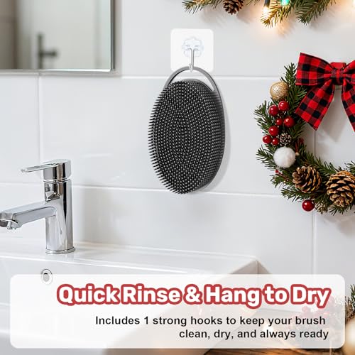Silicone Body Scrubber - Perfect Christmas Stocking Stuffers for Men, Women, Kids & Teens| Bulk Stocking Stuffers Gift Idea, Exfoliating Bath Brush, Fun Stocking Stuffers Candy Alternative 2025