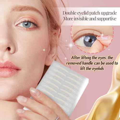 Eyelid Tape, Eyelid Lifter Strips, Eyelid Tape for Hooded Eyes Invisible, 600Count Instant Surgery-Free Eye Lift for Uneven or Single Eyelids, Say Goodbye to the Hood, Sagging Eyelids - New Model