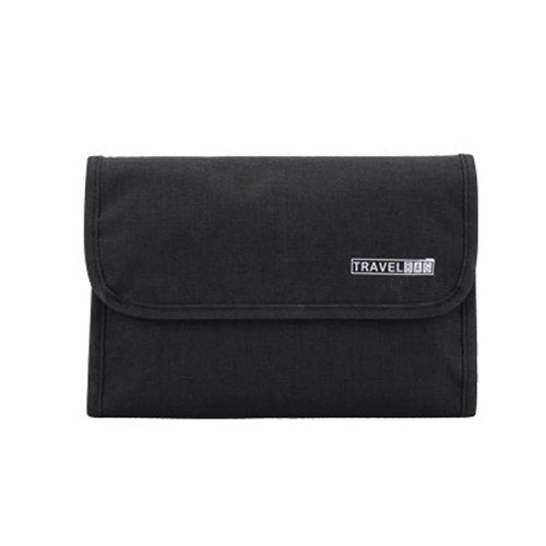 Big Hippo Toiletry Bag, Hanging Toiletry Travel Organizer Travel Bag for Men & Women, Water-resistant Makeup Cosmetic Bag (Black)