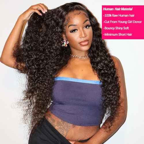 Human Hair Bundles Deep Wave 4 Bundles (16 18 20 22 inches) 12A Grade Brazilian Virgin 100% Unprocessed Human Hair Deep Wavy Bundles Natural Black Wet Hair Extensions