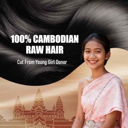 Lynch 15A Body Wave Bundles Human Hair, 22 Inch Real 100% Unprocessed Raw Cambodian Hair 1 Bundle, Plush Thick Cambodian Virgin Hair 105 Gram Per Bundle Natural Black For Woman
