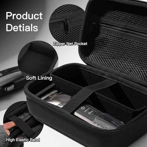 SMYV Barber Bags for Clippers and Supplies, Mens Hair Trimmers Box, Portable Clipper Storage Case for Barber Accessories (Case Only)