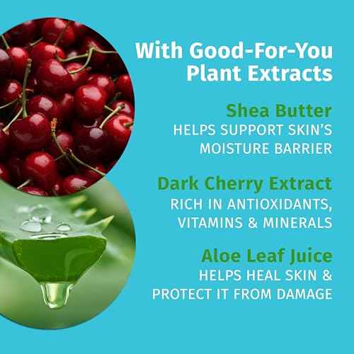 Hempz Dark Red Cherries Lotion, Ultra Hydrating Moisturizer for Body, Hands and Feet 17 oz.