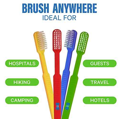 144 Prepasted Disposable Toothbrushes | Pre-Pasted Soft Bristle Tooth Brush for Dental Care & Oral Hygiene | Individually Wrapped Toothbrush Pack Airbnb Gifts | No Water Needed, Paste Made in USA.