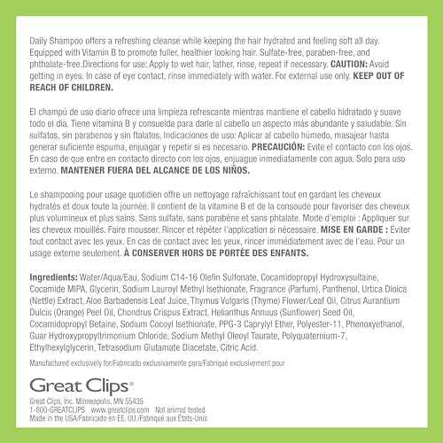 GREAT CLIPS LATITUDE Daily Hydrating Shampoo | Men's Shampoo that Promotes Full + Healthy Hair | For All Hair Types | 32oz
