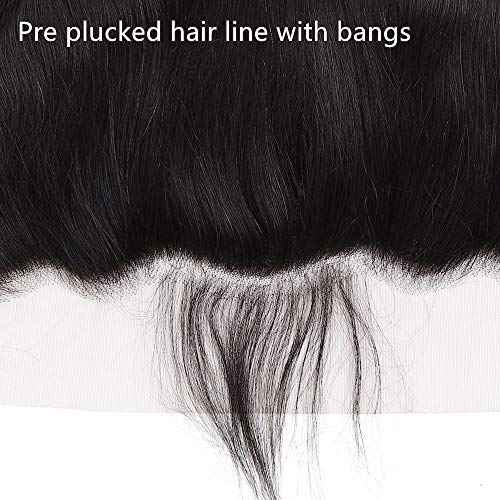 Grand Nature Frontal HD Lace Closure Only, 13x6 Frontal HD Lace, 5x5 HD Lace Closure Body Wave, Straight 4x4 Closure, 13x4 Lace Frontal HD Lace (Straight, 20"-13x6 Frontal)