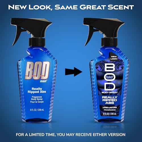 BOD man Fragrance Body Spray, Really Ripped Abs, 8 fl oz