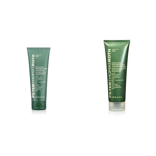Peter Thomas Roth Mega-Rich Nourishing Shampoo and Conditioner, Biotin B-7 Complex for Softer, Smoother, Shiny, Healthier-Looking Hair