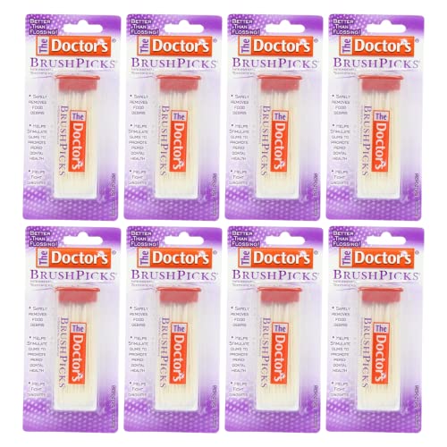 The Doctor's BrushPicks Interdental Toothpicks, 120 Count. (Pack of 8)