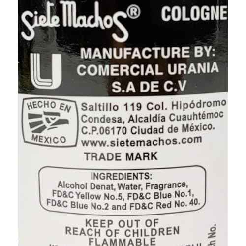 Siete Machos URANIA Original Cologne 7.44 oz. (220ml) (1 Pack)