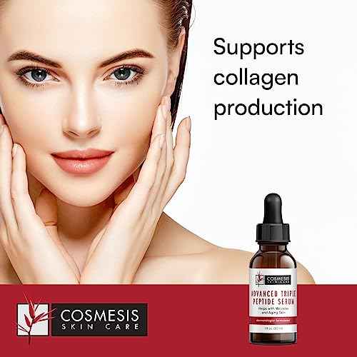Advanced Triple Peptide Serum - Reduce Wrinkles, Support Collagen Renewal, Defend Against Aging | 1oz | Cosmesis