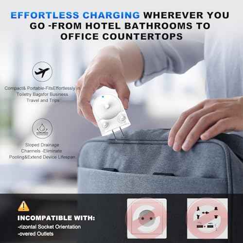 Replacement Charger Base for Philips Sonicare Electric Toothbrush Charger Base for HX6100/HX4100/HX3000/HX6000/HX8000/HX9000 Series US Plug Direct Wall Charger Hygienic White