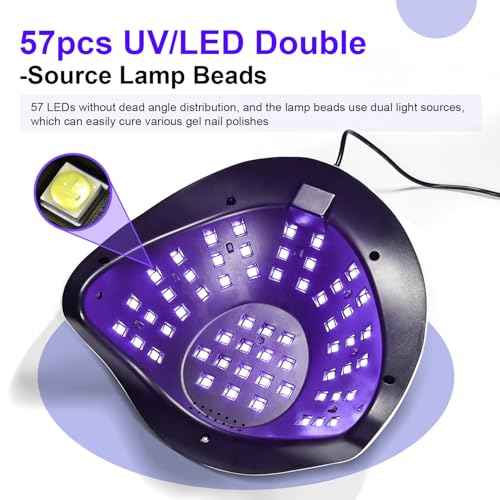 JODSONE Professional U V Nail Lamp with Phone Holder Automatic Sensor and 4 Timers Features 57 Bulbs Nail Lamp for Art Design