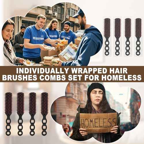 Bulk Hair Brushes for Homeless Individually Wrapped, Hair Brush Bulk, Hair Brush for Curly Hair Suitable for Homeless,Shelter,Air Bnb/Hotel/Guest Apartment (150 PCS)