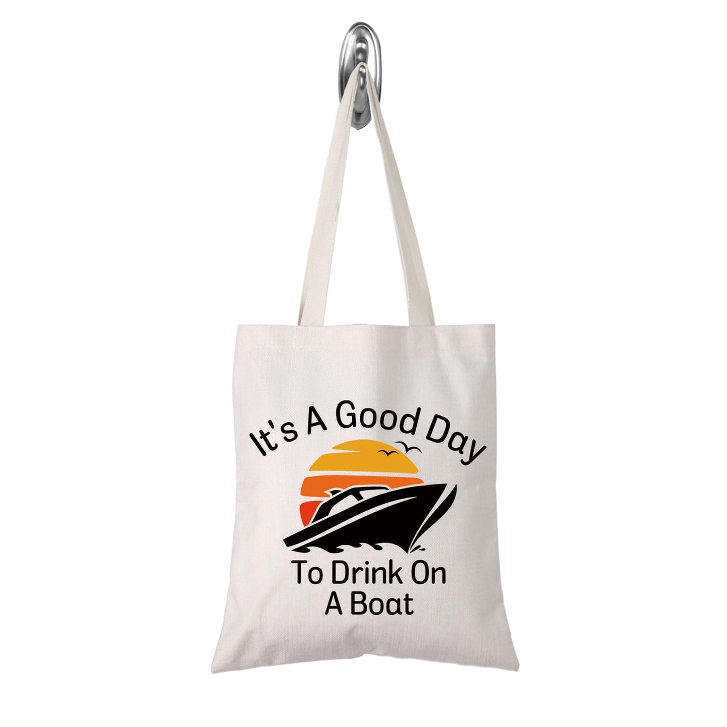 TSOTMO Boating Lover Gift Cruise Trip Gift It's A Good Day To Drink On A Boat Zipper Pouch Makeup Bag (Day Boat tote)