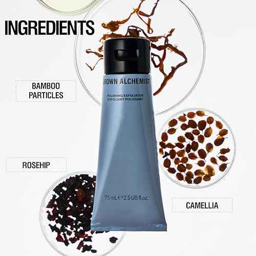 Grown Alchemist Polishing Exfoliant. Gentle Face Smoothing with Pink Grapefruit & Glucomannan Extract, 75mL