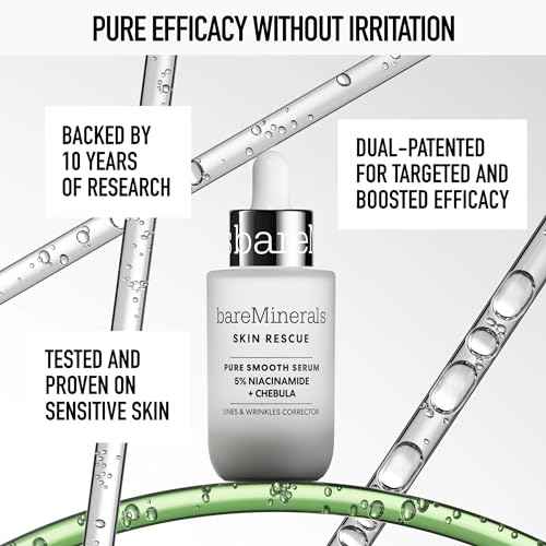 bareMinerals Skin Rescue Face Serum, Improve Skin Condition in 1 Week, Tested on Sensitive Skin, Vegan, 1 Fl Oz