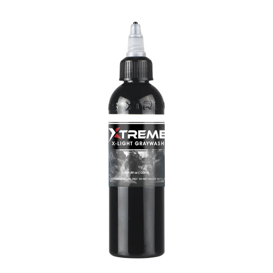 Xtreme Ink Greywashes, Unleash Artistry with Subtle Shades, Extra Light, Light, Medium, and Dark Graywash, Ethical, Sterilized, and Ready-to-Use Tattoo Pigment Dispersion (Dark Greywash, 1 oz)