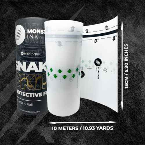 6 Inch x 11 Yards Second Skin Tattoo Cover Up Bandage Roll - Waterproof Aftercare Bandage, Latex-Free Skin Barrier Film for Tattoo Care, Wound Healing & Shower Protection