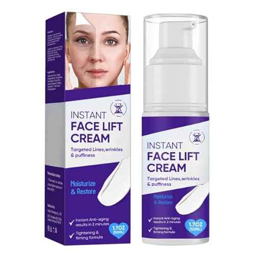 Instant Face Lift Cream, Effective 2-Minute Temporary Skin Tightening Cream, Visibly Firming Loose Sagging Skin, Repair and Smooth Wrinkles for Face and Neck