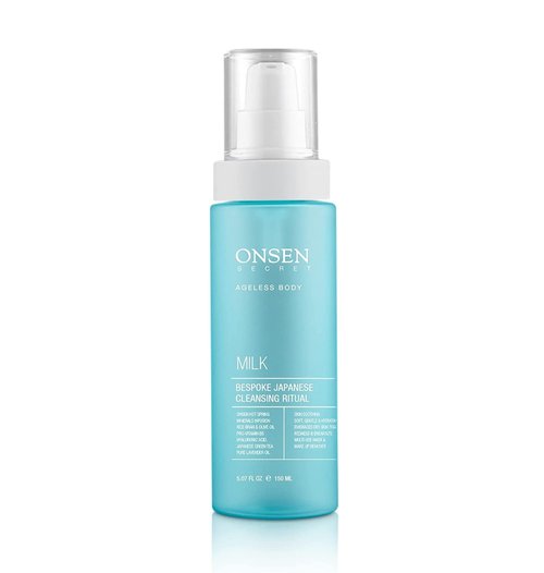 Onsen Secret Japanese Cleansing Milk Face Wash, Anti Aging Gentle Cleanser, Makeup Remover, Cleansing Milk for Sensitive Skin, All Natural, Purifying Organic, Non Foaming Facial Cleanser - 150 ml