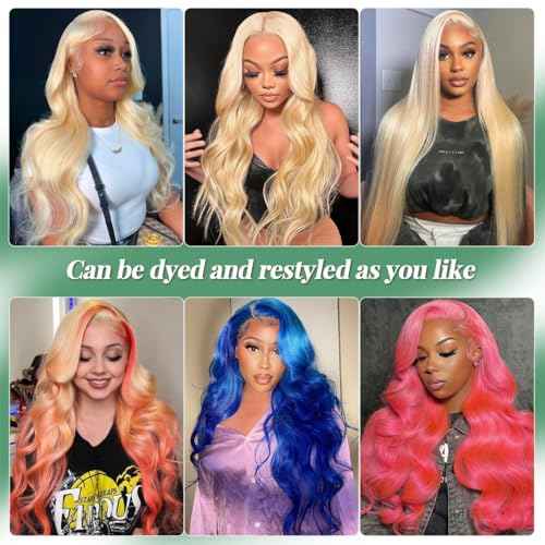 Sweetie 22 Inch 613 13x4 Lace Front Wig Human Hair 200% Density 12A Blonde Wig Human Hair Body Wave Lace Front Wigs Human Hair for Women HD Lace Glueless Wigs Human Hair Pre Plucked