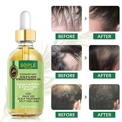 WOZUTUNT Rosemary Oil for Hair Growth, 3.1 FL OZ, Pure Natural Scalp Oil with Essential Oils, Nourishing Treatment for Split Ends, Dry Scalp
