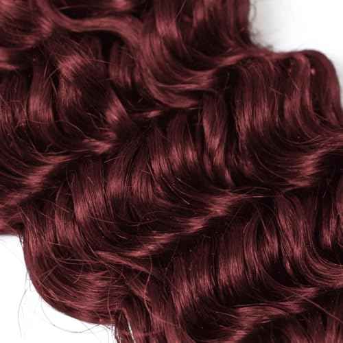 Color #33 Reddish Brown Bundles Human Hair Deep Wave 3 Bundles 32 32 32 Inch Unprocessed Brazilian Virgin Remy Copper Red Deep Curly Bundle Human Hair Extensions