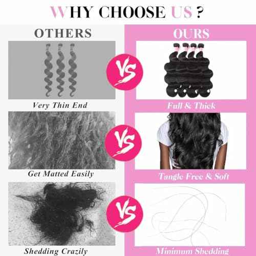 YISEA Human Hair Bundles Body Wave 4 Bundles 12A Brazilian Hair£¨20 18 16 14£©inch Body Wave Virgin Hair Natural Black Bundles Unprocessed Remy Human Hair Weaves Brazilian Hair Extensions