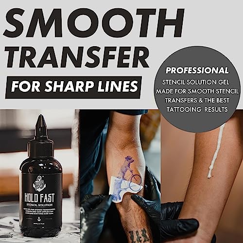 Sorry Mom Tattoo Stencil Gel Solution - Tattoo Transfer Gel for Tattooing - Long Lasting, Clear & Dark Stencils - The Original HOLD FAST - Developed in the USA by Professional Artists (3.4 oz)