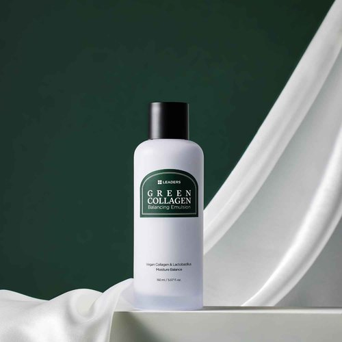 LEADERS Green Collagen Balancing Emulsion – Hydrating Emulsion to Balance Skin's Oil and Moisture Levels & Helps Hydrate Dry Skin, Gentle Plant Based Formula – 150ml