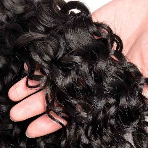 Water Wave Bundles Human Hair Wet And Wavy Human Hair Bundles 24 26 28 Inch Soft And Healthy Unprocessed Brazilian Remy Hair Extensions For Women 3Pcs/Set Deals