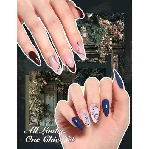 Beetles Winter Gel Polish Set - Winter Fantasy Collection, 35PCS HEMA-Free 10ml Soak Off UV LED Gel Nail Kit, Berry Red Caramel Colors with Base Top Coat & Cuticle Oil Christmas Gift