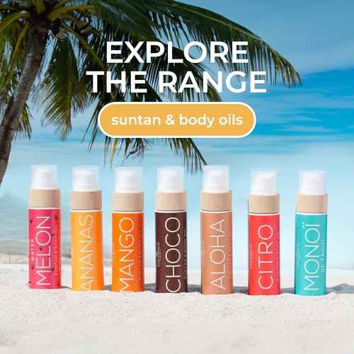 COCOSOLIS CHOCO Suntan & Body Oil XL - Organic Tanning Oil - Deep Chocolate Tan - Tanning Lotion Accelerator for Indoor and Outdoor Tanning Beds (6.76)