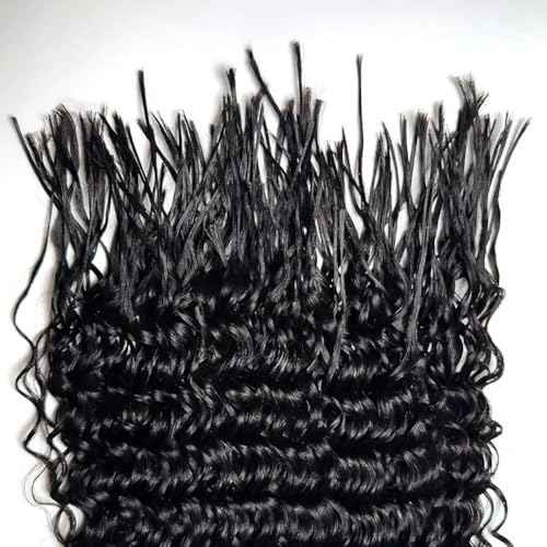 Pre Divided Bulk Human Hair for Boho Braids Deep Wave Bundles for Briding Brazilian Virgin Human Hair Curly Bulk Crochet Hair No Weft Extensions for Black Women 20Inch 640 Roots 200g