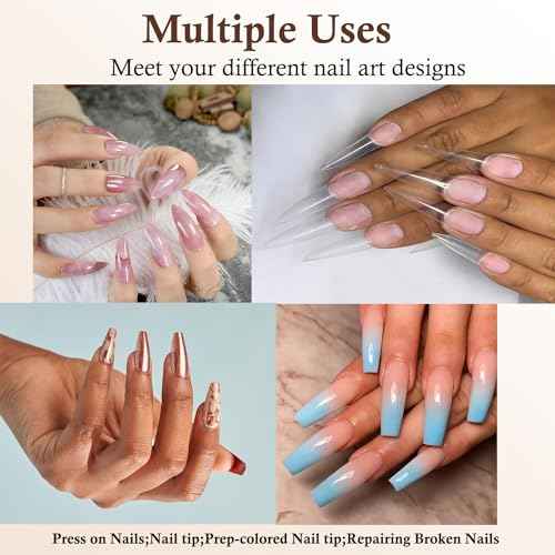 Nail Glue,Nail Glue for Acrylic Nail Tip 12 Bottles Professional False Nail Glue Extension Tips for Broken Adhesive Super for Press on Adhesive with Glass Files