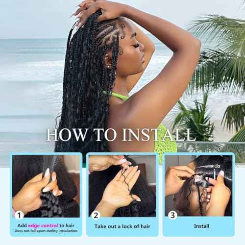 160g 5 Bundles Human Braiding Hair for Boho Braids 24 Inch Curly Boho Hair for Braiding Knotless 12A Deep Wave Bulk Bohemian Natural Black