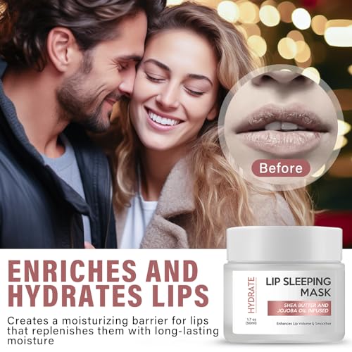 Lip Sleeping Mask for Dry and Chapped Lips, Hydrating Lip Mask, Lip Collagen, Lip Mask Overnight, Lip Mask With Peptide Complex For Lip Wrinkles Repair Overnight Lip Masks