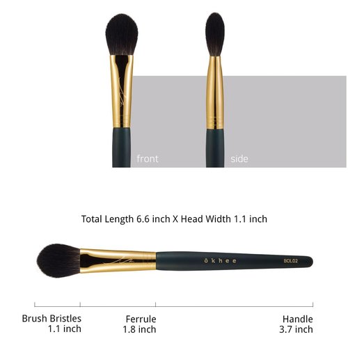 [SOO ADOR] okhee Point Cheek Brush BOL02 - Precision Blush Brush for Bold and Defined Color | Designed by Top K-Pop Makeup Artist Seo Ok | Makeup Brush Blush Brush K-Beauty