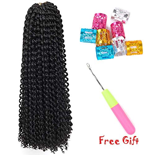 8 Packs Passion Twist Hair 22 Inch Water Wave Crochet Hair for Black Women Long Bohemian Crochet Braids Passion Twist Crochet Braiding Hair Extensions (22 Inch, 1B)