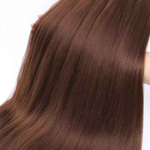 Braiding Hair Pre Stretched 20 Inch 8 Pack Long Professional Pre Stretched Hair For Braiding Soft Yaki Texture Hot Water Setting Synthetic Crochet Braids For Women Girls (20Inch,30#)