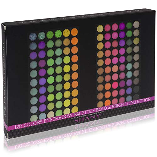 SHANY Highly Pigmented Eye Makeup Palette, 120 Matte Shimmer Metallic Eyeshadow Pallet with Long Lasting and Blendable Natural Colors - Classic Neon