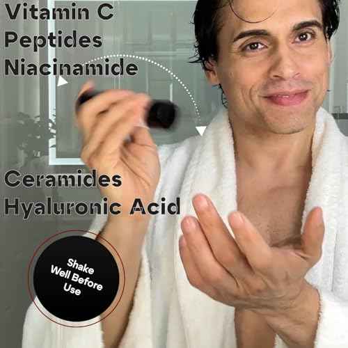 Titan Anti-Aging Face Serum for Men ? High Potency Mens Face Moisturizer ? Men, Dark Spots, Wrinkles, Fine Lines ? Vitamin C & E, 5% Niacinamide, Hyaluronic Acid ? Unscented